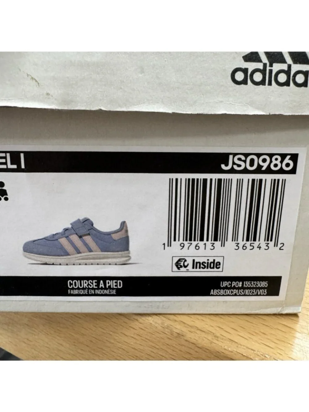 Adidas Infant Girl's Run 70s 2.0 Running Shoes Hook & Loop size 5K Light Blue